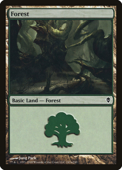 Forest (#247a) (Regular Art)\nZendikar\nSingle\nMagic The Gathering