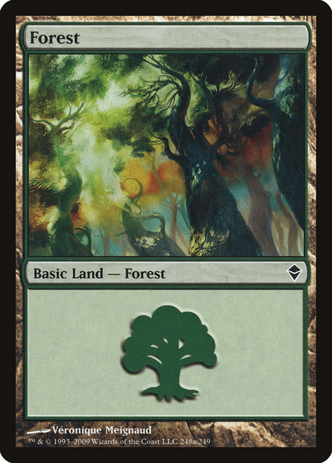 Forest (#248a) (Regular Art)\nZendikar\nSingle\nMagic The Gathering