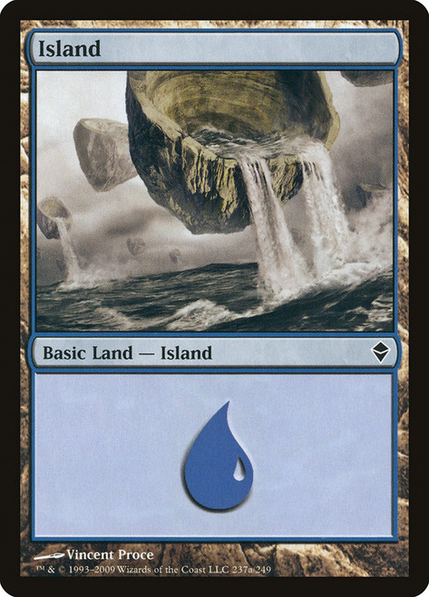 Island (#237a) (Regular Art)\nZendikar\nSingle\nMagic The Gathering