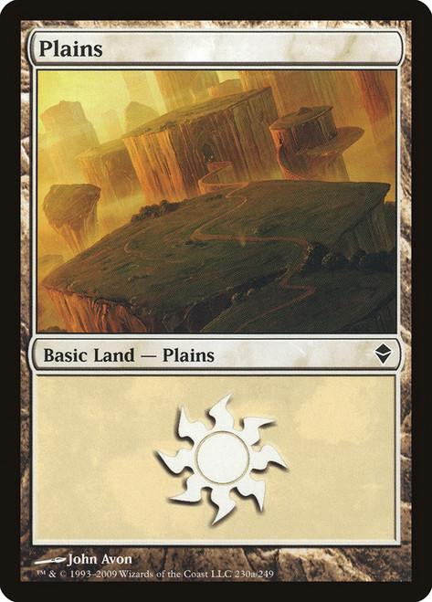 Plains (#230a) (Regular Art)\nZendikar\nSingle\nMagic The Gathering
