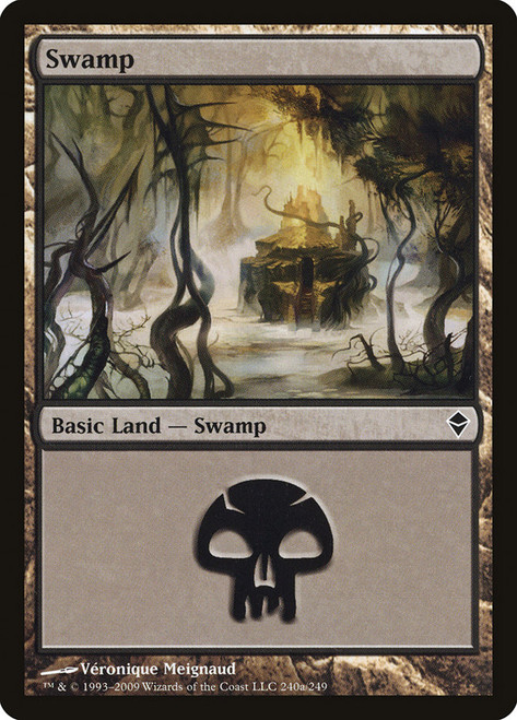 Swamp (#240a) (Regular Art)\nZendikar\nSingle\nMagic The Gathering