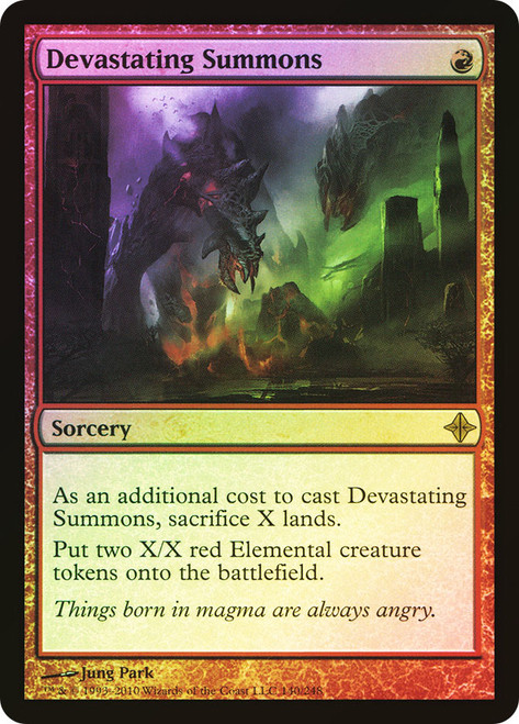 Devastating Summons\nRise of the Eldrazi\nSingle\nMagic The Gathering