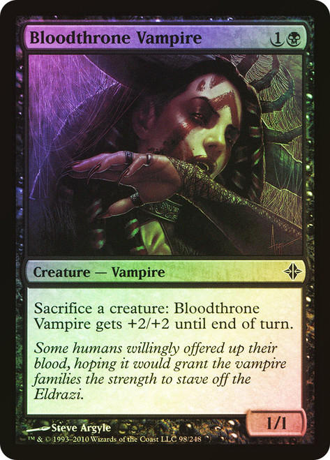Bloodthrone Vampire\nRise of the Eldrazi\nSingle\nMagic The Gathering