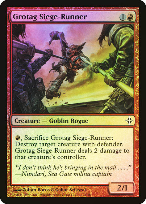 Grotag Siege-Runner\nRise of the Eldrazi\nSingle\nMagic The Gathering