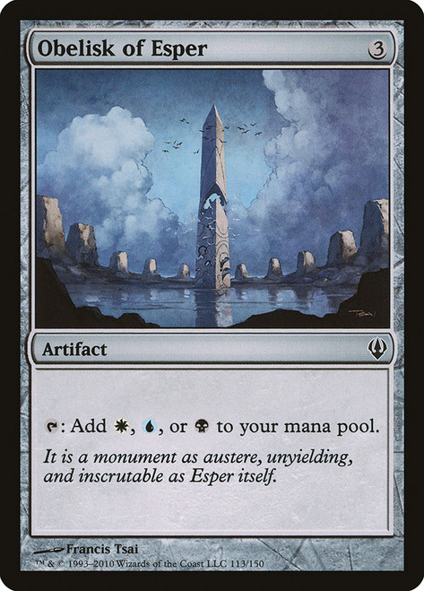 Obelisk of Esper\nArchenemy: 2010 Edition\nSingle\nMagic The Gathering