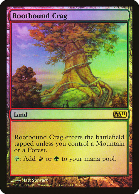 Rootbound Crag\nMagic 2011 Core Set\nSingle\nMagic The Gathering