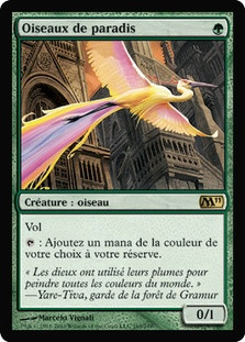 Birds of Paradise
Magic 2011 Core Set - French
Single
Magic The Gathering