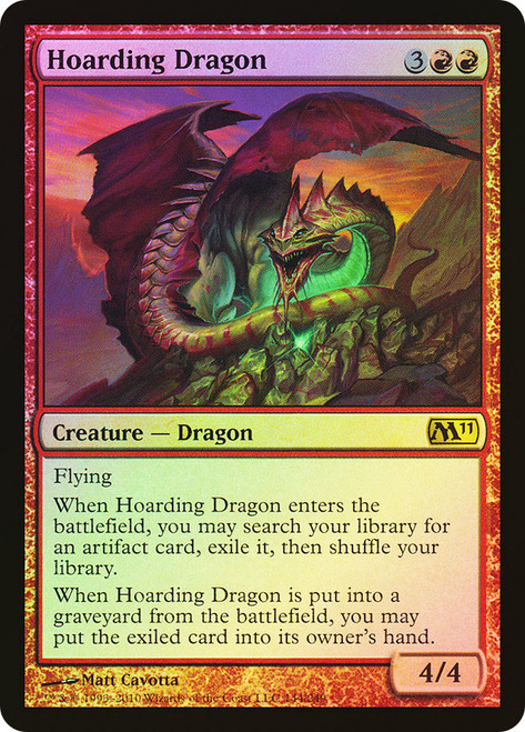 Hoarding Dragon\nMagic 2011 Core Set\nSingle\nMagic The Gathering