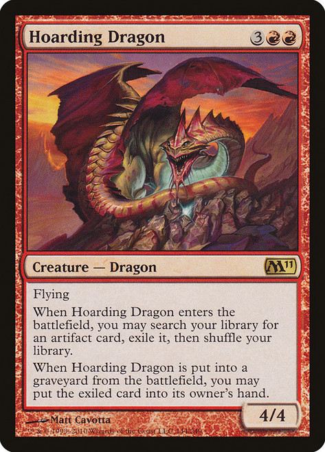 Hoarding Dragon\nMagic 2011 Core Set\nSingle\nMagic The Gathering
