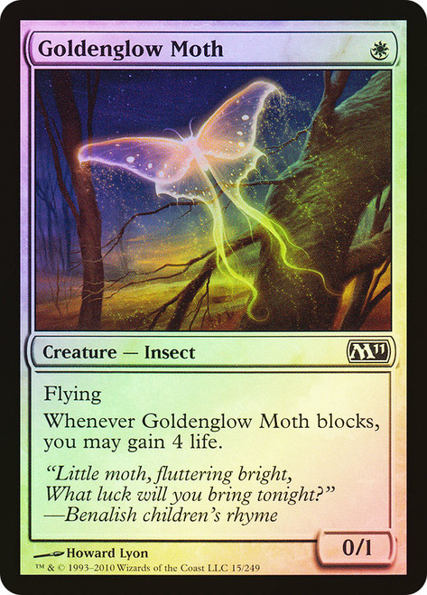 Goldenglow Moth\nMagic 2011 Core Set\nSingle\nMagic The Gathering