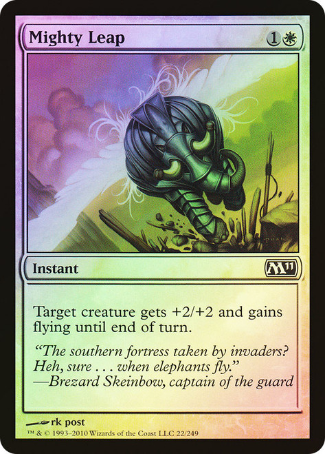 Mighty Leap\nMagic 2011 Core Set\nSingle\nMagic The Gathering