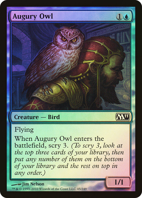 Augury Owl\nMagic 2011 Core Set\nSingle\nMagic The Gathering
