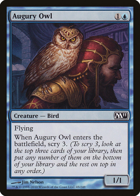 Augury Owl\nMagic 2011 Core Set\nSingle\nMagic The Gathering