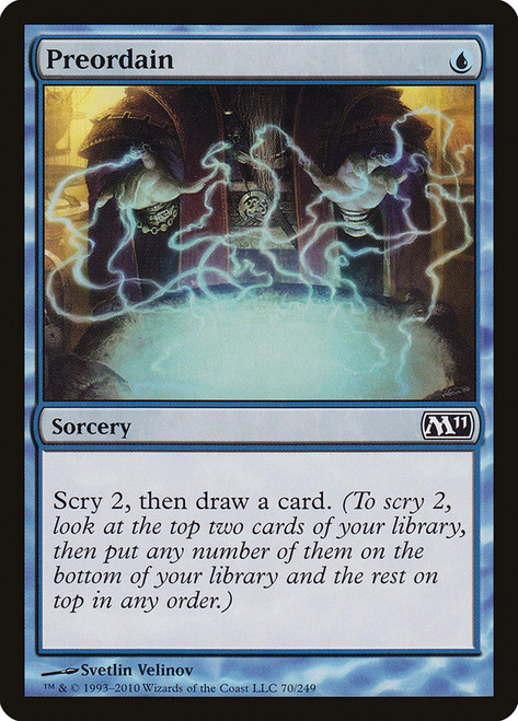 Preordain\nMagic 2011 Core Set\nSingle\nMagic The Gathering