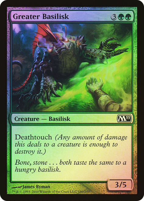 Greater Basilisk\nMagic 2011 Core Set\nSingle\nMagic The Gathering