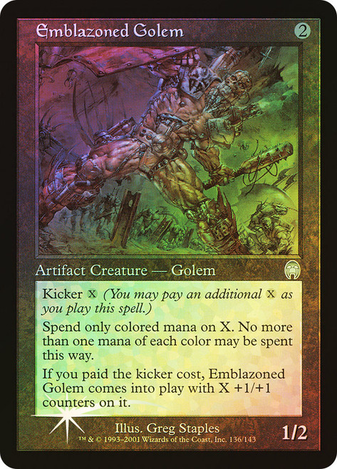 Emblazoned Golem\nApocalypse\nSingle\nMagic The Gathering
