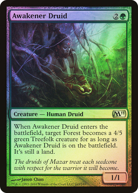 Awakener Druid\nMagic 2011 Core Set\nSingle\nMagic The Gathering
