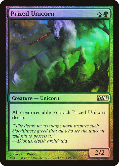 Prized Unicorn\nMagic 2011 Core Set\nSingle\nMagic The Gathering