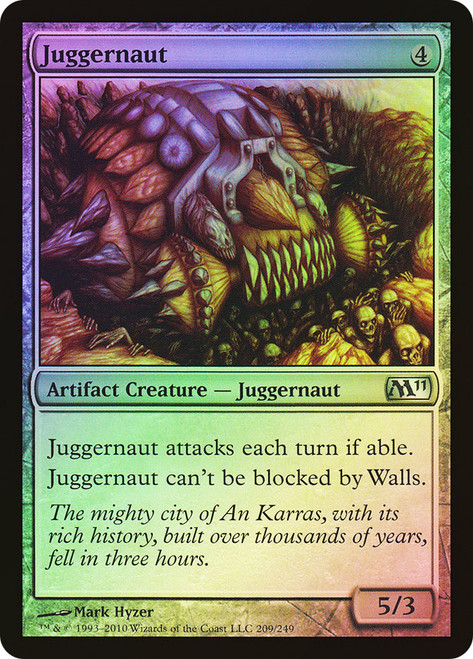 Juggernaut\nMagic 2011 Core Set\nSingle\nMagic The Gathering