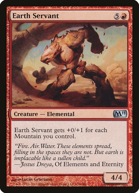 Earth Servant\nMagic 2011 Core Set\nSingle\nMagic The Gathering