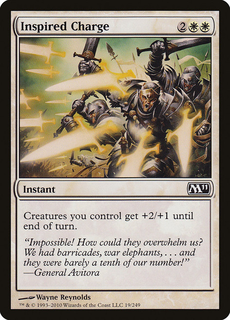 Inspired Charge\nMagic 2011 Core Set\nSingle\nMagic The Gathering
