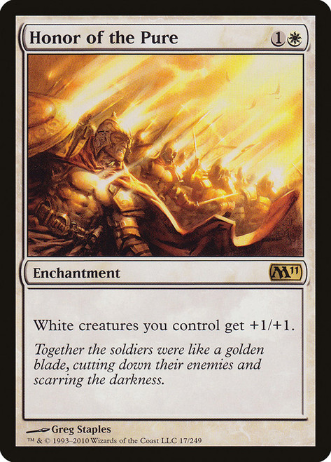Honor of the Pure\nMagic 2011 Core Set\nSingle\nMagic The Gathering