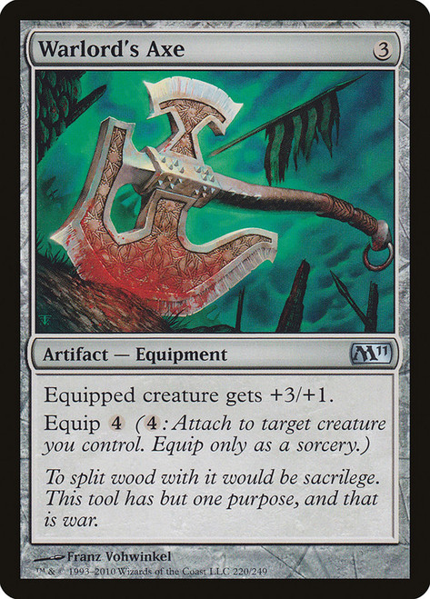 Warlord's Axe\nMagic 2011 Core Set\nSingle\nMagic The Gathering
