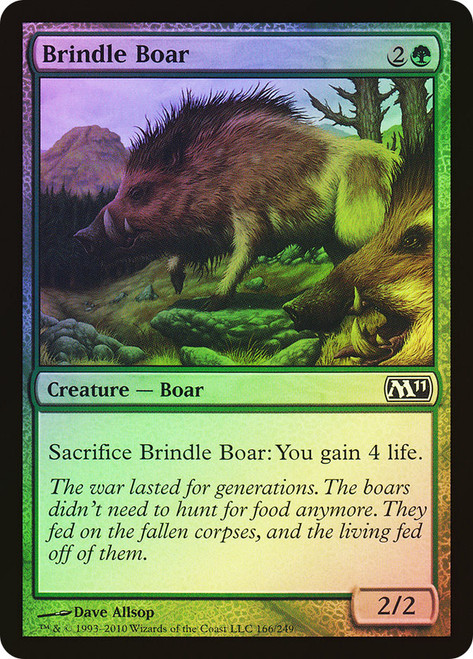 Brindle Boar\nMagic 2011 Core Set\nSingle\nMagic The Gathering