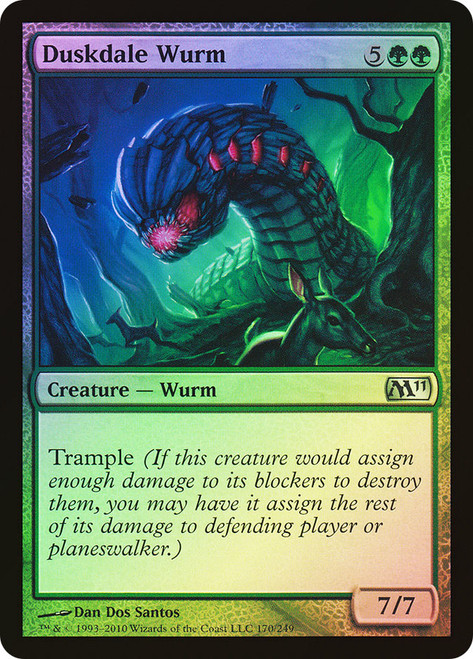 Duskdale Wurm\nMagic 2011 Core Set\nSingle\nMagic The Gathering