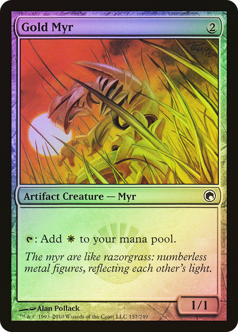 Gold Myr\nScars of Mirrodin\nSingle\nMagic The Gathering