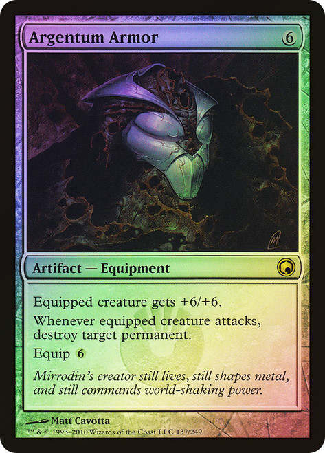 Argentum Armor\nScars of Mirrodin\nSingle\nMagic The Gathering