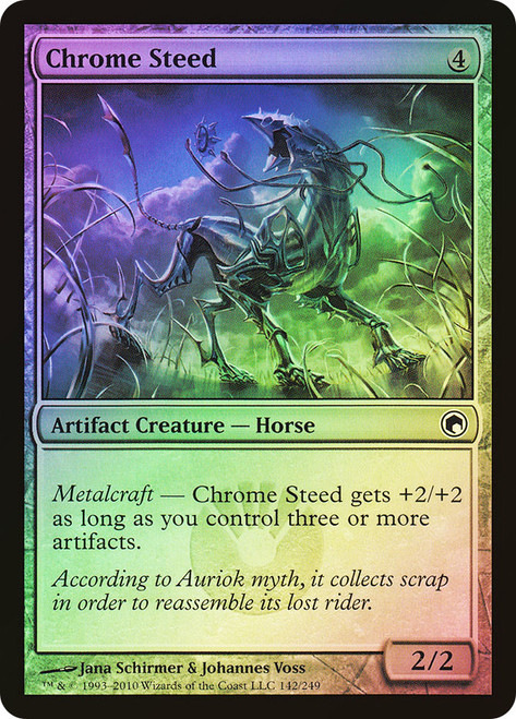 Chrome Steed\nScars of Mirrodin\nSingle\nMagic The Gathering
