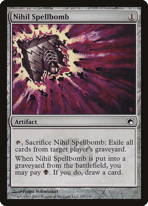 Nihil Spellbomb\nScars of Mirrodin\nSingle\nMagic The Gathering