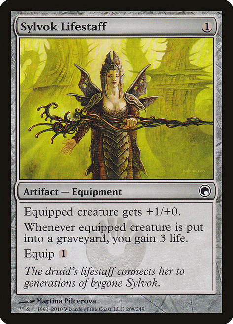 Sylvok Lifestaff\nScars of Mirrodin\nSingle\nMagic The Gathering