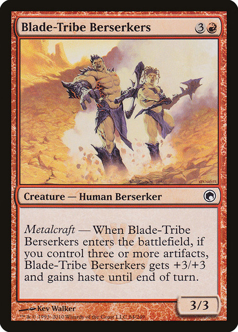 Blade-Tribe Berserkers\nScars of Mirrodin\nSingle\nMagic The Gathering
