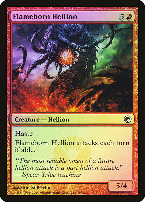 Flameborn Hellion\nScars of Mirrodin\nSingle\nMagic The Gathering