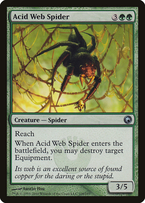 Acid Web Spider\nScars of Mirrodin\nSingle\nMagic The Gathering