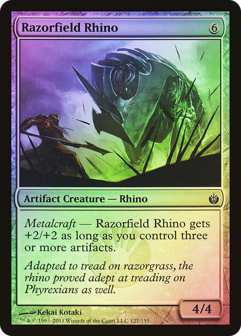 Razorfield Rhino\nMirrodin Besieged\nSingle\nMagic The Gathering