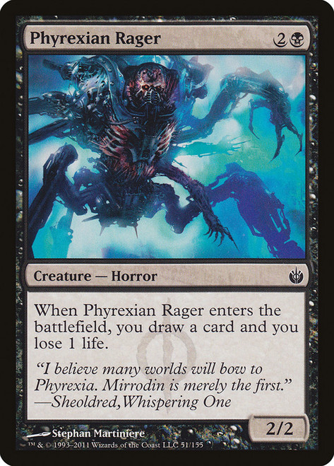 Phyrexian Rager\nMirrodin Besieged\nSingle\nMagic The Gathering
