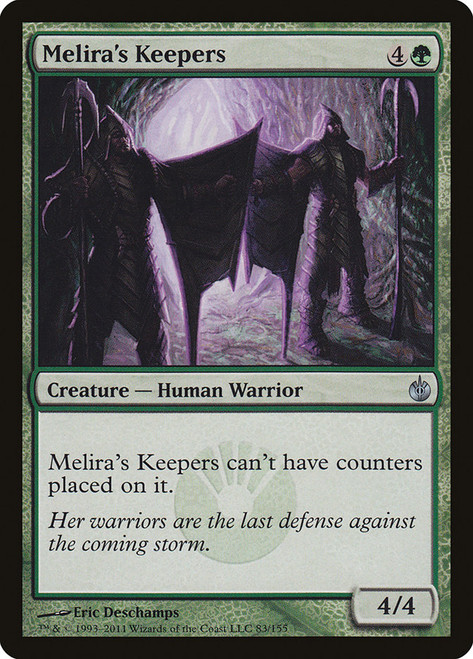 Melira's Keepers\nMirrodin Besieged\nSingle\nMagic The Gathering