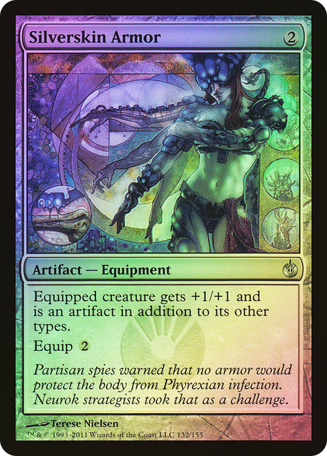 Silverskin Armor\nMirrodin Besieged\nSingle\nMagic The Gathering