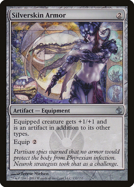Silverskin Armor\nMirrodin Besieged\nSingle\nMagic The Gathering