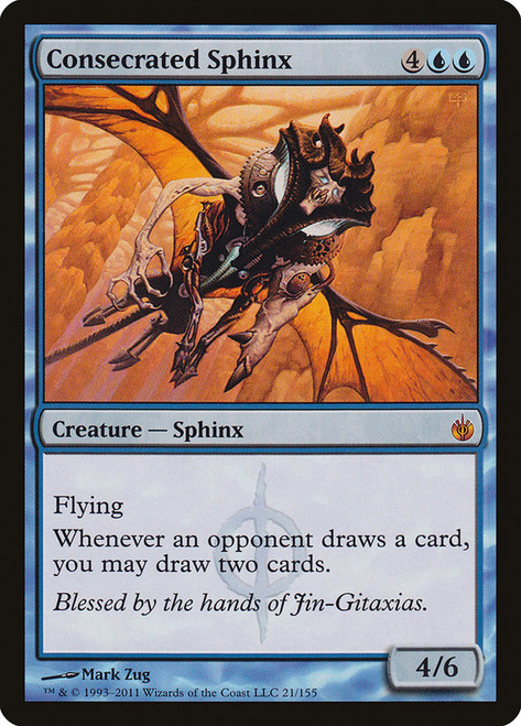 Consecrated Sphinx\nMirrodin Besieged\nSingle\nMagic The Gathering