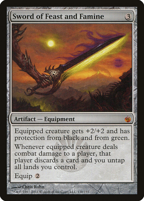 Sword of Feast and Famine\nMirrodin Besieged\nSingle\nMagic The Gathering