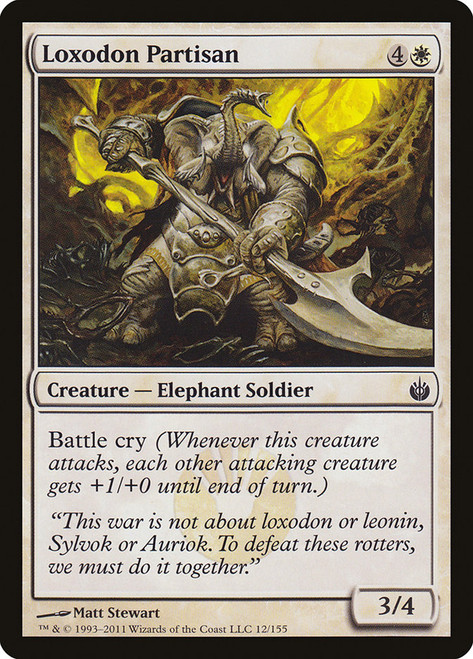Loxodon Partisan\nMirrodin Besieged\nSingle\nMagic The Gathering