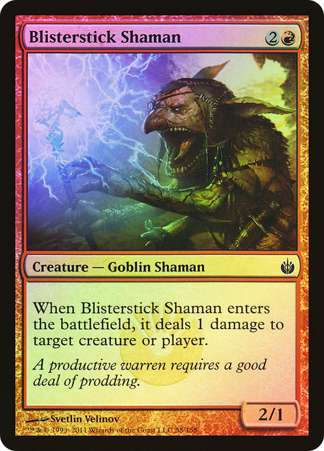 Blisterstick Shaman\nMirrodin Besieged\nSingle\nMagic The Gathering