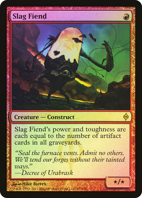Slag Fiend\nNew Phyrexia\nSingle\nMagic The Gathering