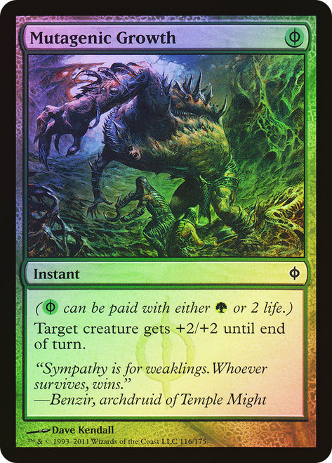 Mutagenic Growth\nNew Phyrexia\nSingle\nMagic The Gathering
