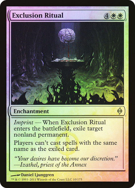 Exclusion Ritual\nNew Phyrexia\nSingle\nMagic The Gathering