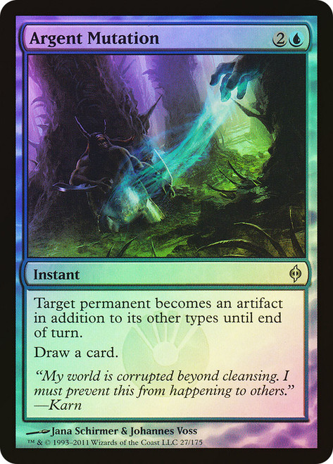 Argent Mutation\nNew Phyrexia\nSingle\nMagic The Gathering
